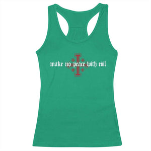 Make No Peace with Evil Knight Templar Jerusalem Crusade Cross Racerback Tank Top