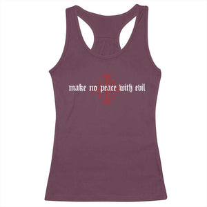 Make No Peace with Evil Knight Templar Jerusalem Crusade Cross Racerback Tank Top