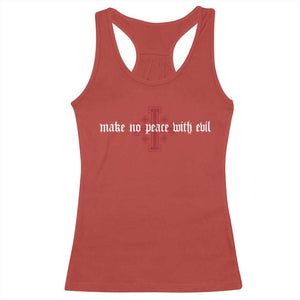 Make No Peace with Evil Knight Templar Jerusalem Crusade Cross Racerback Tank Top