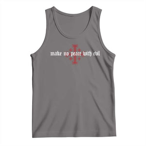 Make No Peace with Evil Knight Templar Jerusalem Crusade Cross Tank Top