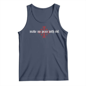 Make No Peace with Evil Knight Templar Jerusalem Crusade Cross Tank Top