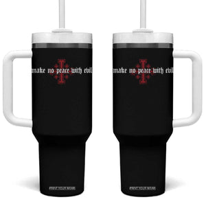 Make No Peace with Evil Knight Templar Jerusalem Crusade Cross Tumbler With Handle