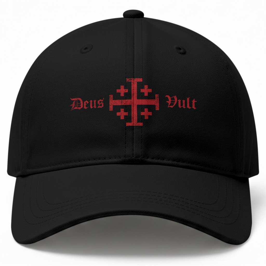 Deus Vult Catholic Knight Templar Crusader Cross Baseball Cap TS11 Print Your Wear