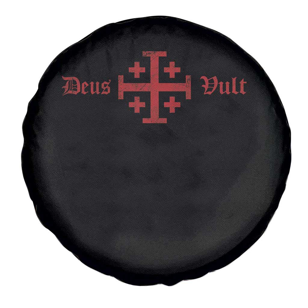 Deus Vult Catholic Knight Templar Crusader Cross Spare Tire Cover