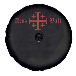 Deus Vult Catholic Knight Templar Crusader Cross Spare Tire Cover