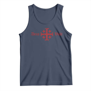 Deus Vult Catholic Knight Templar Crusader Cross Tank Top