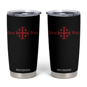 Deus Vult Catholic Knight Templar Crusader Cross Tumbler Cup