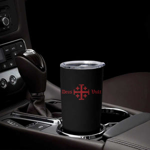 Deus Vult Catholic Knight Templar Crusader Cross Tumbler Cup