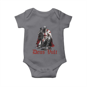 Deus Vult Knights Templar Gun Lover Baby Onesie Crusader Cross Soldier of Christ