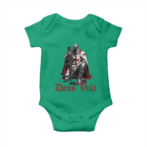 Deus Vult Knights Templar Gun Lover Baby Onesie Crusader Cross Soldier of Christ