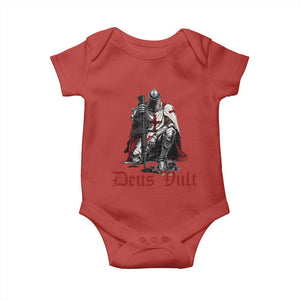 Deus Vult Knights Templar Gun Lover Baby Onesie Crusader Cross Soldier of Christ