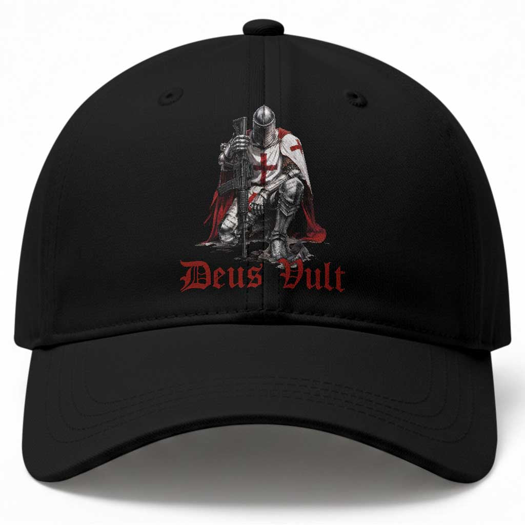 Deus Vult Knights Templar Gun Lover Baseball Cap Crusader Cross Soldier of Christ TS11 Print Your Wear