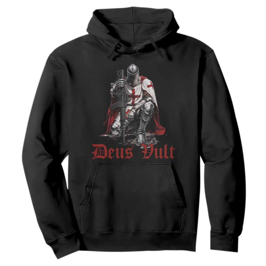 Deus Vult Knights Templar Gun Lover Hoodie Crusader Cross Soldier of Christ TS11 Black Print Your Wear