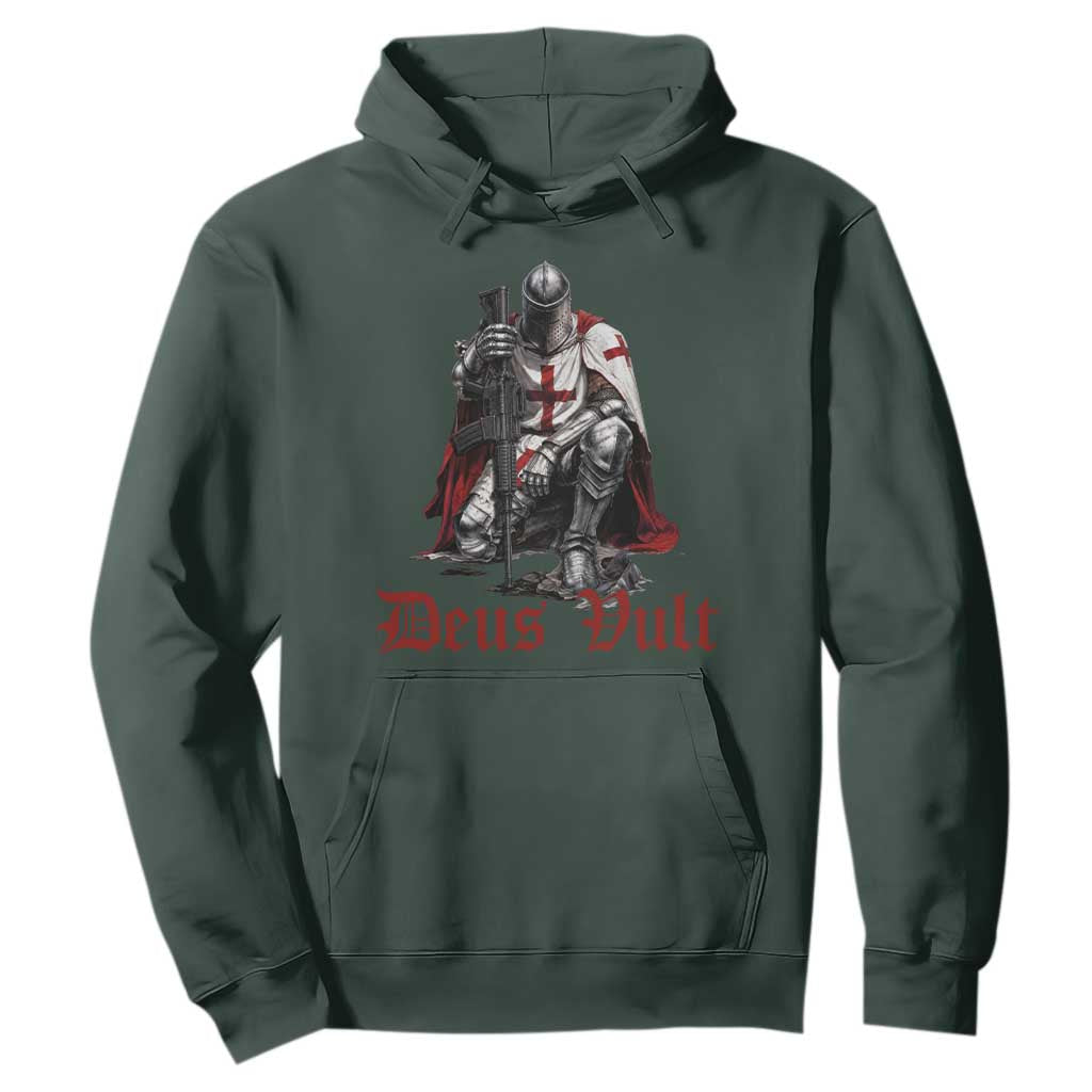 Deus Vult Knights Templar Gun Lover Hoodie Crusader Cross Soldier of Christ