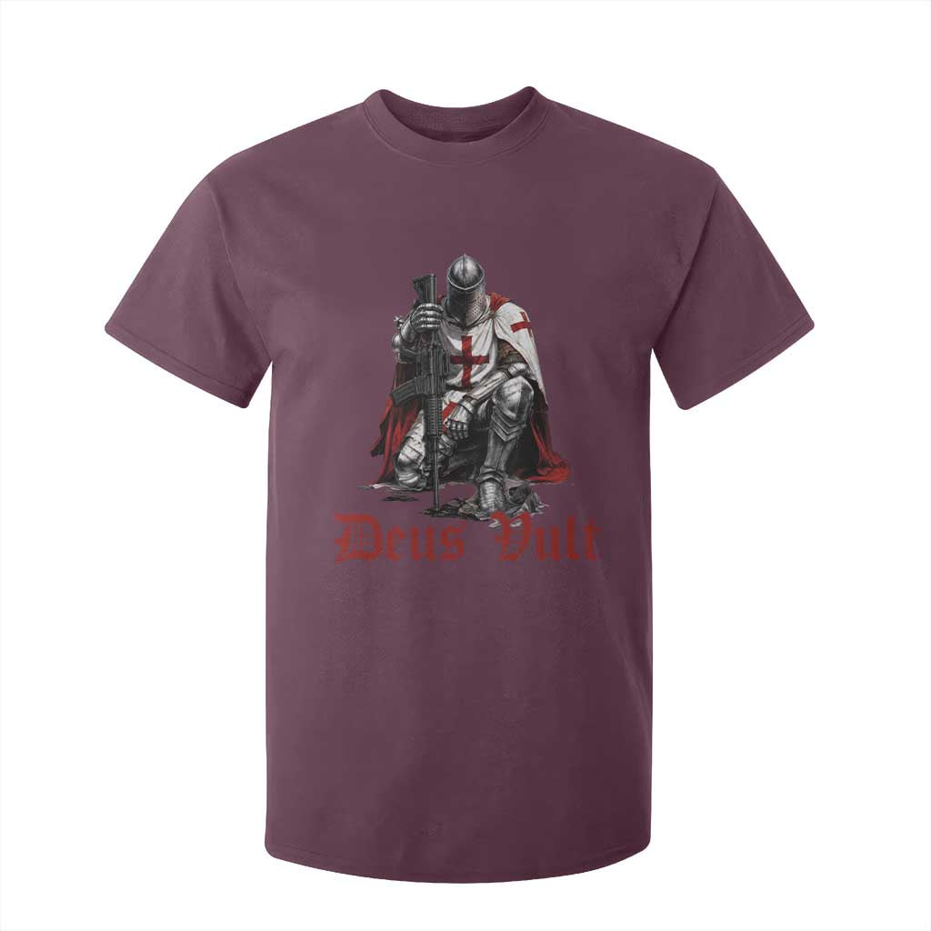 Deus Vult Knights Templar Gun Lover T Shirt For Kid Crusader Cross Soldier of Christ