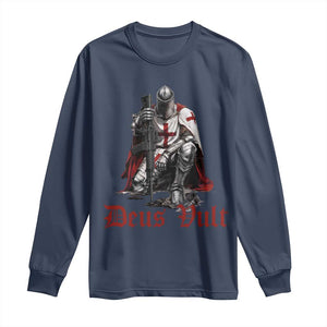 Deus Vult Knights Templar Gun Lover Long Sleeve Shirt Crusader Cross Soldier of Christ