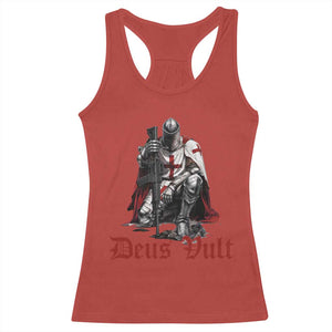 Deus Vult Knights Templar Gun Lover Racerback Tank Top Crusader Cross Soldier of Christ