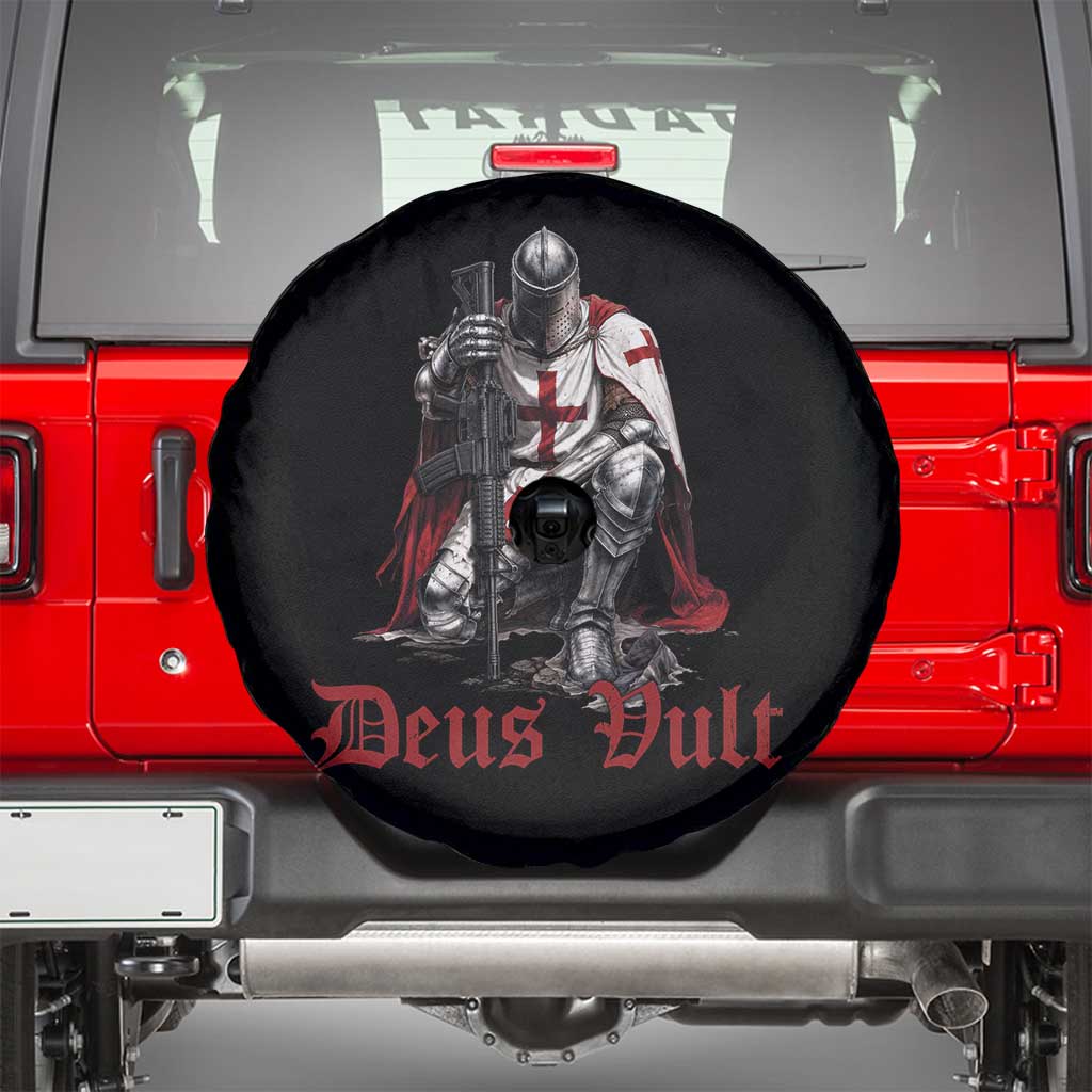 Deus Vult Knights Templar Gun Lover Spare Tire Cover Crusader Cross Soldier of Christ