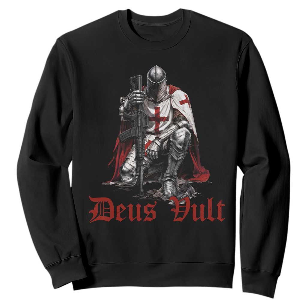 Deus Vult Knights Templar Gun Lover Sweatshirt Crusader Cross Soldier of Christ