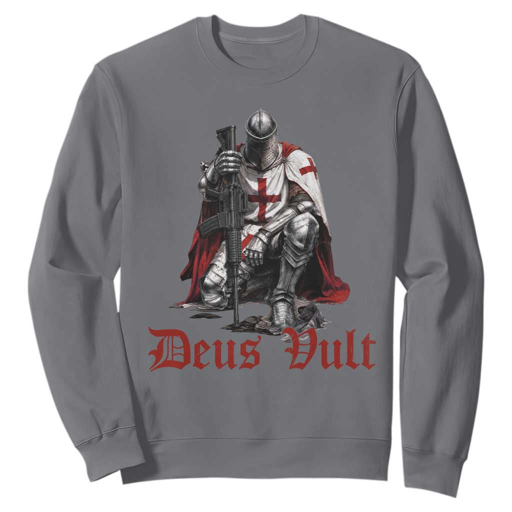 Deus Vult Knights Templar Gun Lover Sweatshirt Crusader Cross Soldier of Christ