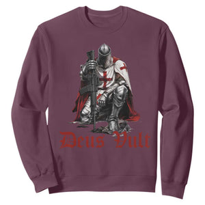 Deus Vult Knights Templar Gun Lover Sweatshirt Crusader Cross Soldier of Christ