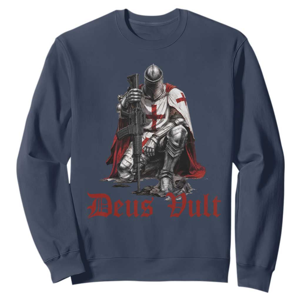 Deus Vult Knights Templar Gun Lover Sweatshirt Crusader Cross Soldier of Christ