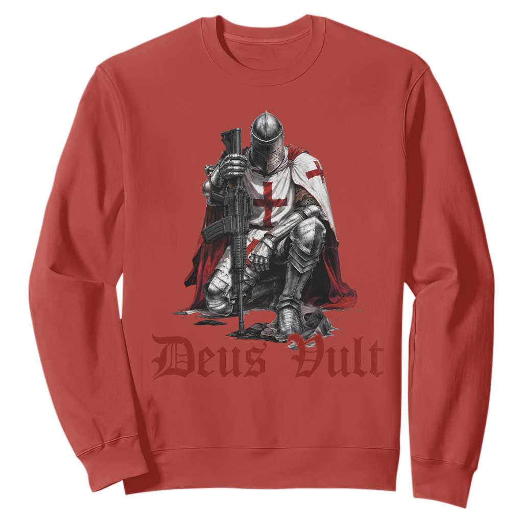 Deus Vult Knights Templar Gun Lover Sweatshirt Crusader Cross Soldier of Christ