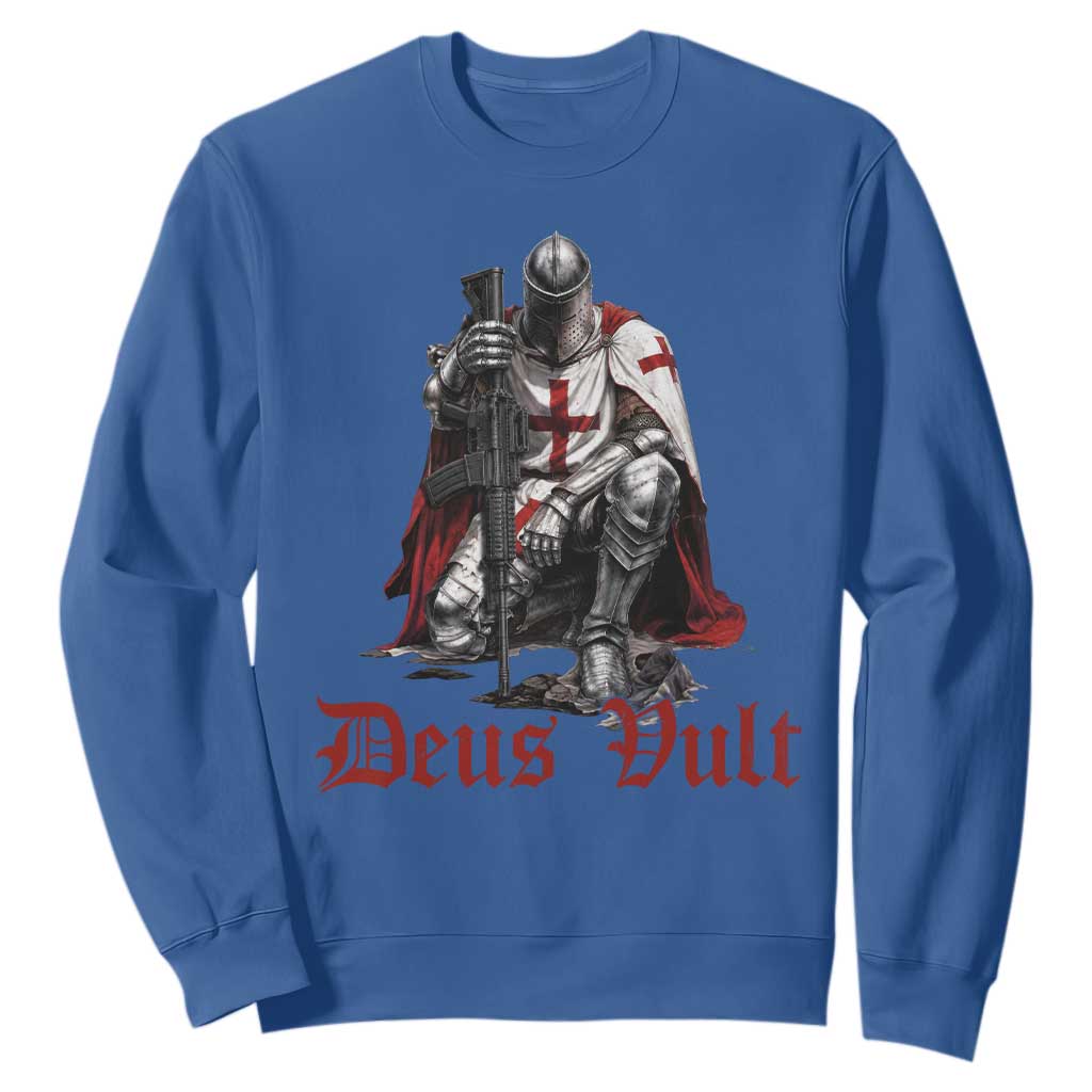 Deus Vult Knights Templar Gun Lover Sweatshirt Crusader Cross Soldier of Christ