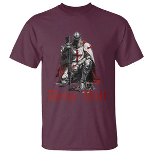 Deus Vult Knights Templar Gun Lover T Shirt Crusader Cross Soldier of Christ