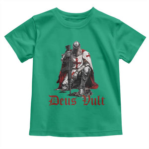 Deus Vult Knights Templar Gun Lover Toddler T Shirt Crusader Cross Soldier of Christ