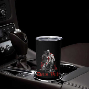 Deus Vult Knights Templar Gun Lover Tumbler Cup Crusader Cross Soldier of Christ