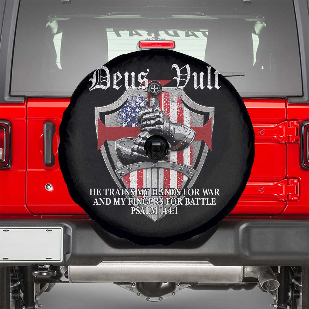 Deus Vult Knights Templar Spare Tire Cover He Trains My Hands For War And My Fingers For Battle