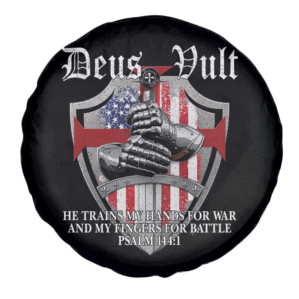 Deus Vult Knights Templar Spare Tire Cover He Trains My Hands For War And My Fingers For Battle