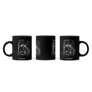 Tummy Hurts Funny Medieval Knight Dark Fantasy Humor Coffee Mug