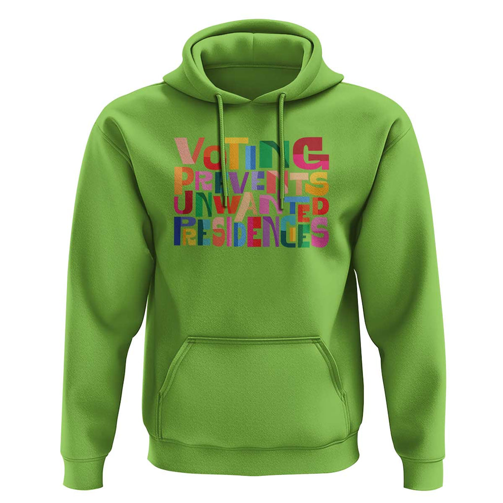 Voting Prevents Unwanted Presidencies Hoodie US Election Political 2024 TS11 Lime Print Your Wear