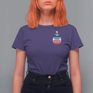 Funny Trump 2024 T Shirt For Women You Missed Trump In Your Pocket American Flag TS11 Purple Print Your Wear