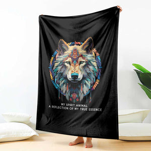 Native Americans Throw Blanket My Spirit Animal A Reflection Of My True Essence Wolf TS11 Print Your Wear