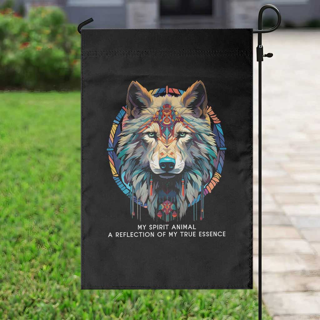 Native Americans Garden Flag My Spirit Animal A Reflection Of My True Essence Wolf TS11 Print Your Wear
