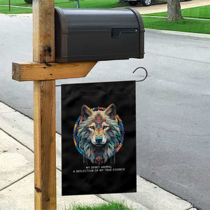 Native Americans Garden Flag My Spirit Animal A Reflection Of My True Essence Wolf TS11 Print Your Wear