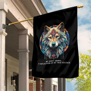 Native Americans Garden Flag My Spirit Animal A Reflection Of My True Essence Wolf TS11 Print Your Wear