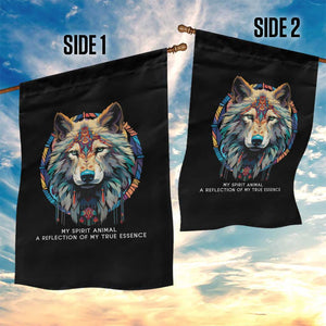 Native Americans Garden Flag My Spirit Animal A Reflection Of My True Essence Wolf TS11 Print Your Wear