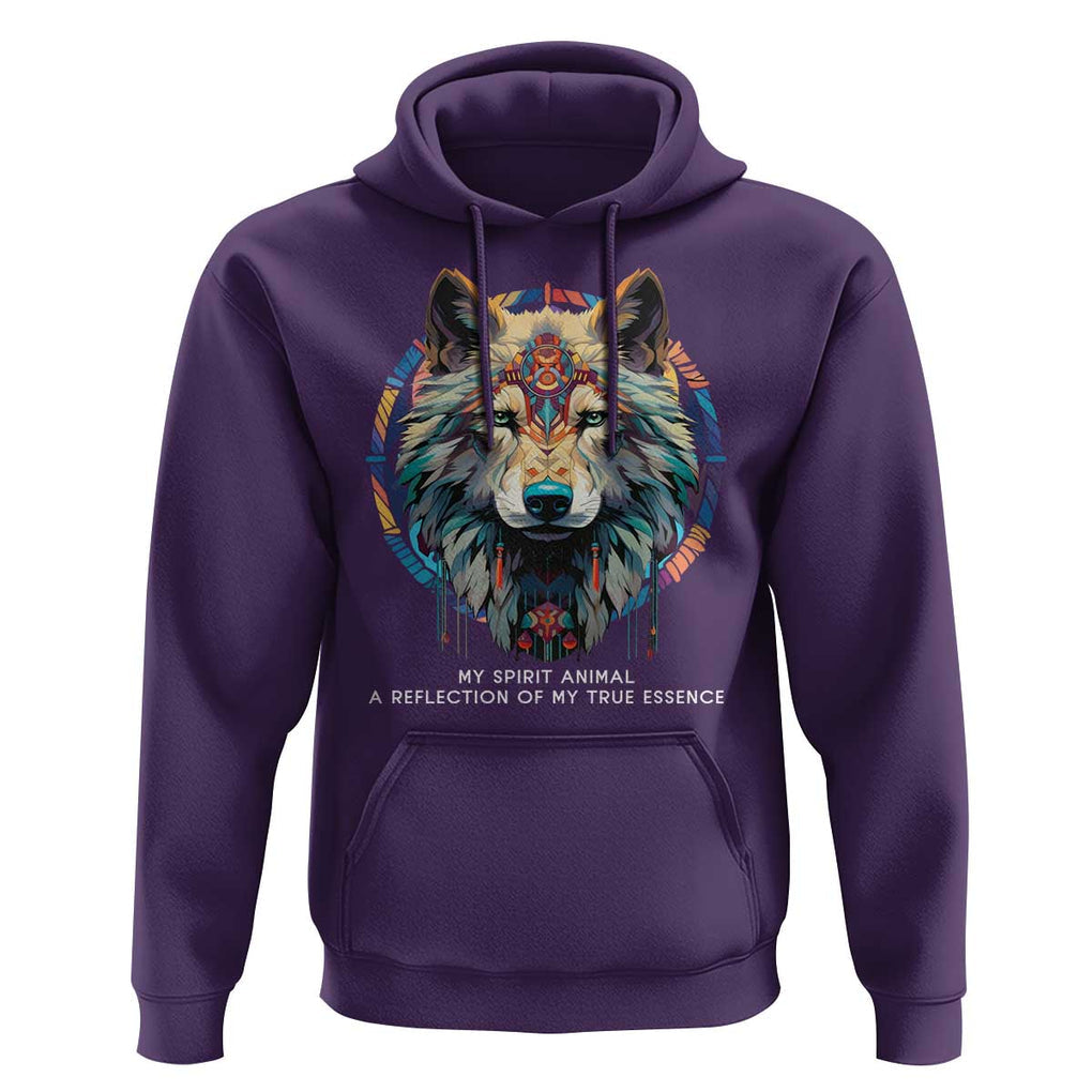 Native Americans Hoodie My Spirit Animal A Reflection Of My True Essence Wolf TS11 Purple Print Your Wear