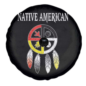 Native American Spare Tire Cover Medicine Wheel Dreamcatcher Spirit Animal Paws TS11 Print Your Wear