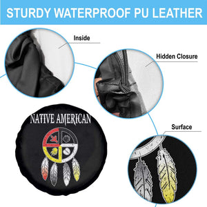 Native American Spare Tire Cover Medicine Wheel Dreamcatcher Spirit Animal Paws TS11 Print Your Wear