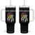 Native American Tumbler With Handle Medicine Wheel Dreamcatcher Spirit Animal Paws TS11 One Size: 40 oz Black Print Your Wear