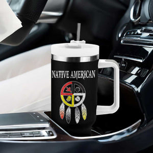 Native American Tumbler With Handle Medicine Wheel Dreamcatcher Spirit Animal Paws TS11 Print Your Wear