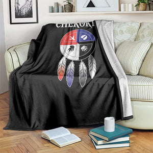 Cherokee Throw Blanket Native American Tribes Medicine Wheel Dreamcatcher Spirit Animal Paws TS11 Print Your Wear
