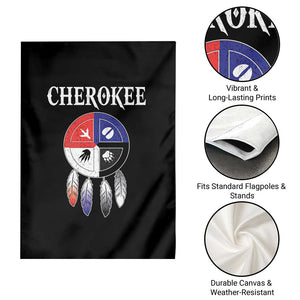 Cherokee Garden Flag Native American Tribes Medicine Wheel Dreamcatcher Spirit Animal Paws TS11 Print Your Wear