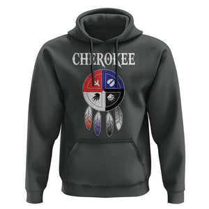 Cherokee Hoodie Native American Tribes Medicine Wheel Dreamcatcher Spirit Animal Paws TS11 Dark Heather Print Your Wear