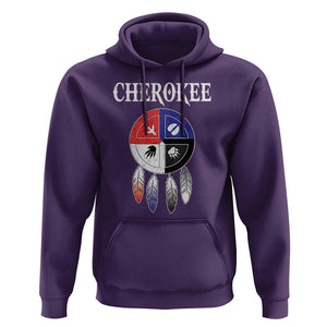 Cherokee Hoodie Native American Tribes Medicine Wheel Dreamcatcher Spirit Animal Paws TS11 Purple Print Your Wear